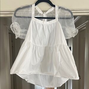 Pomander Place White Blouse with Puff Detail